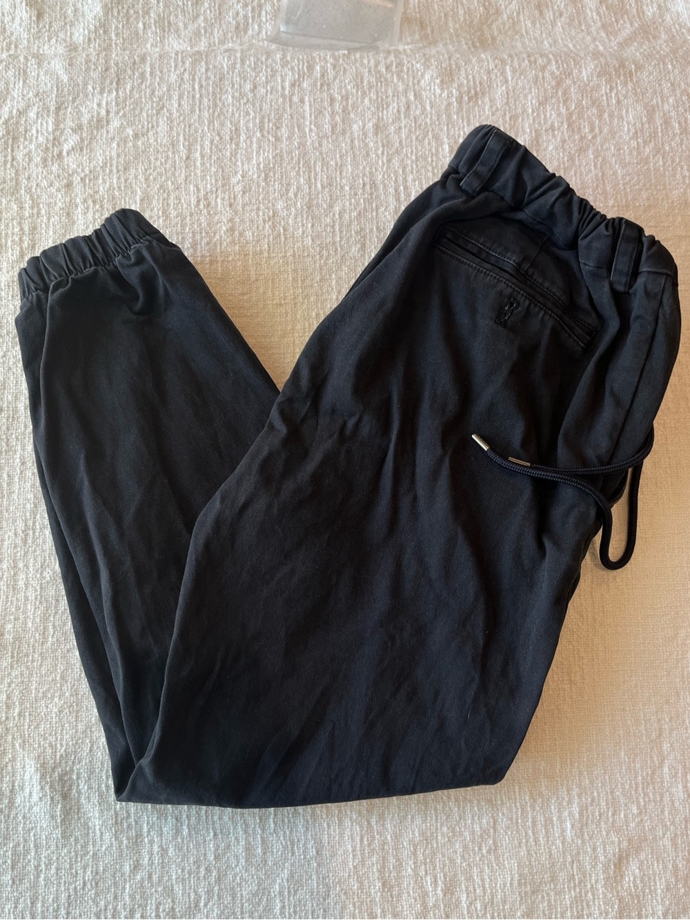 Brooks Brothers Navy Blue Twill Jogger Pants Mens W30 L30 Cotton Stretch Casual